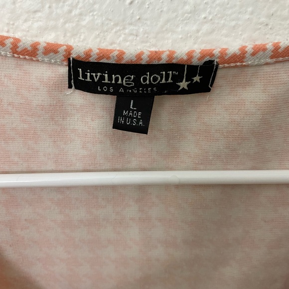 Y2K houndstooth pink and white crop top size large - Picture 2 of 4